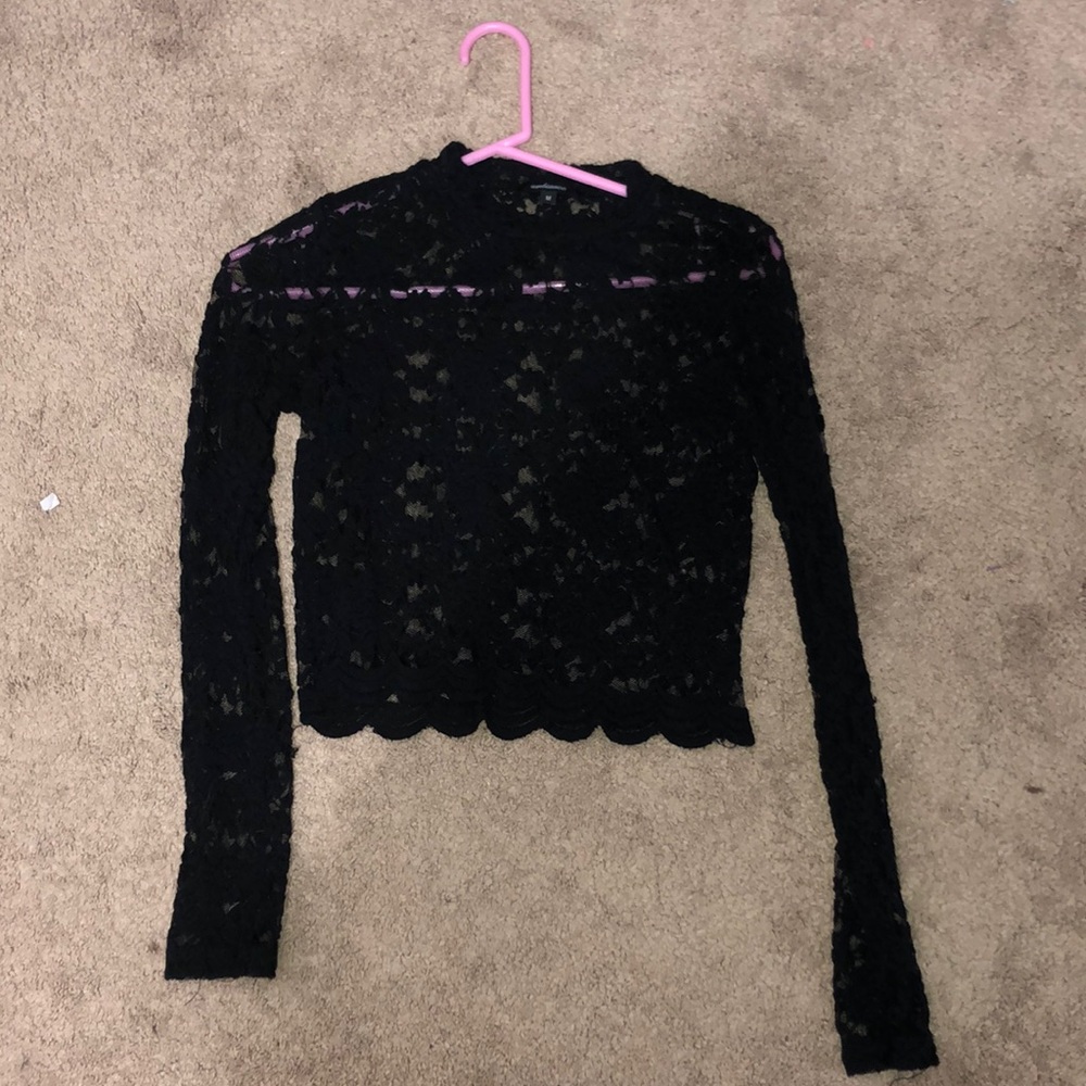 Black lace long sleeve